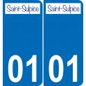 01 Saint-Sulpice coat of arms sticker plate stickers city