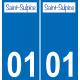 01 Saint-Sulpice coat of arms sticker plate stickers city