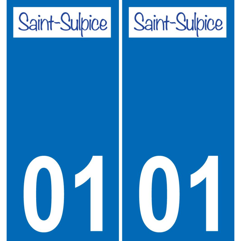 01 Saint-Sulpice coat of arms sticker plate stickers city
