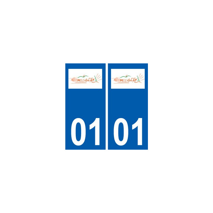 01 Bellignat logo ville autocollant plaque sticker