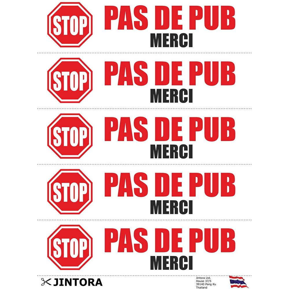 stop no pub publicidad buzón de sticker decal logotipo 3