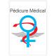 Caduceo de Cuidado de la salud del Ayudante de la etiqueta engomada de la etiqueta engomada