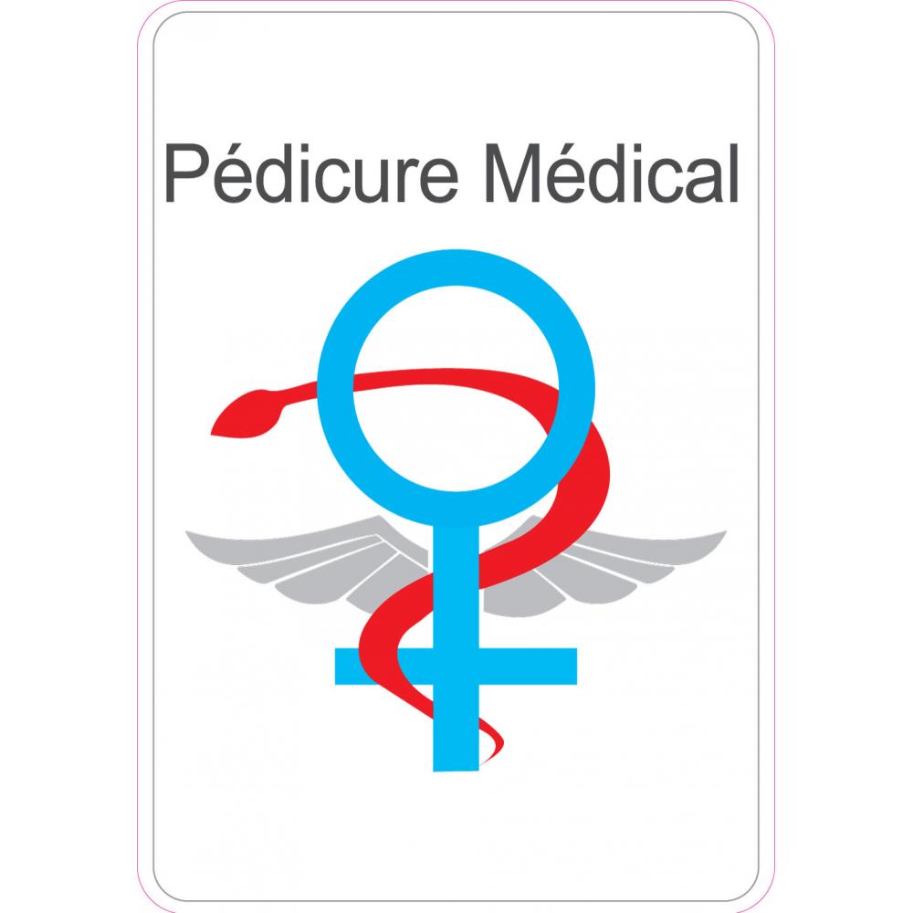 Caducée Pédicure Médical sans date sticker autocollant logo521