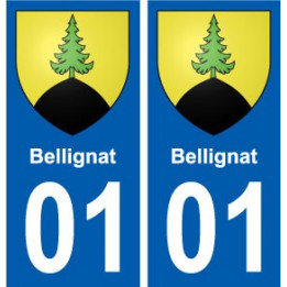 01 Bellignat ville autocollant plaque sticker