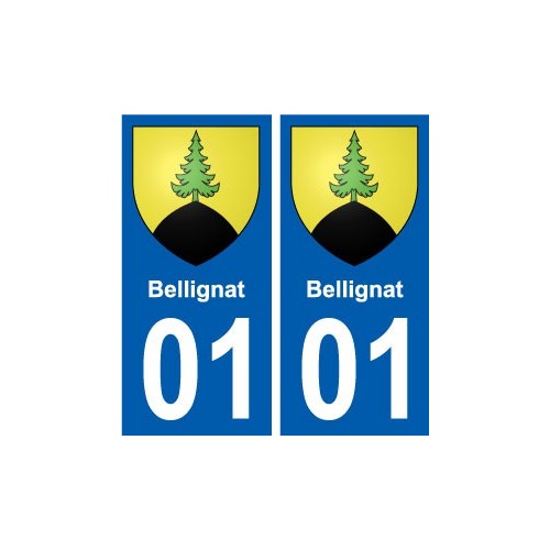 01 Bellignat ville autocollant plaque sticker