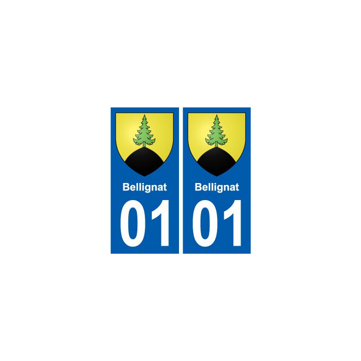 01 Bellignat ville autocollant plaque sticker