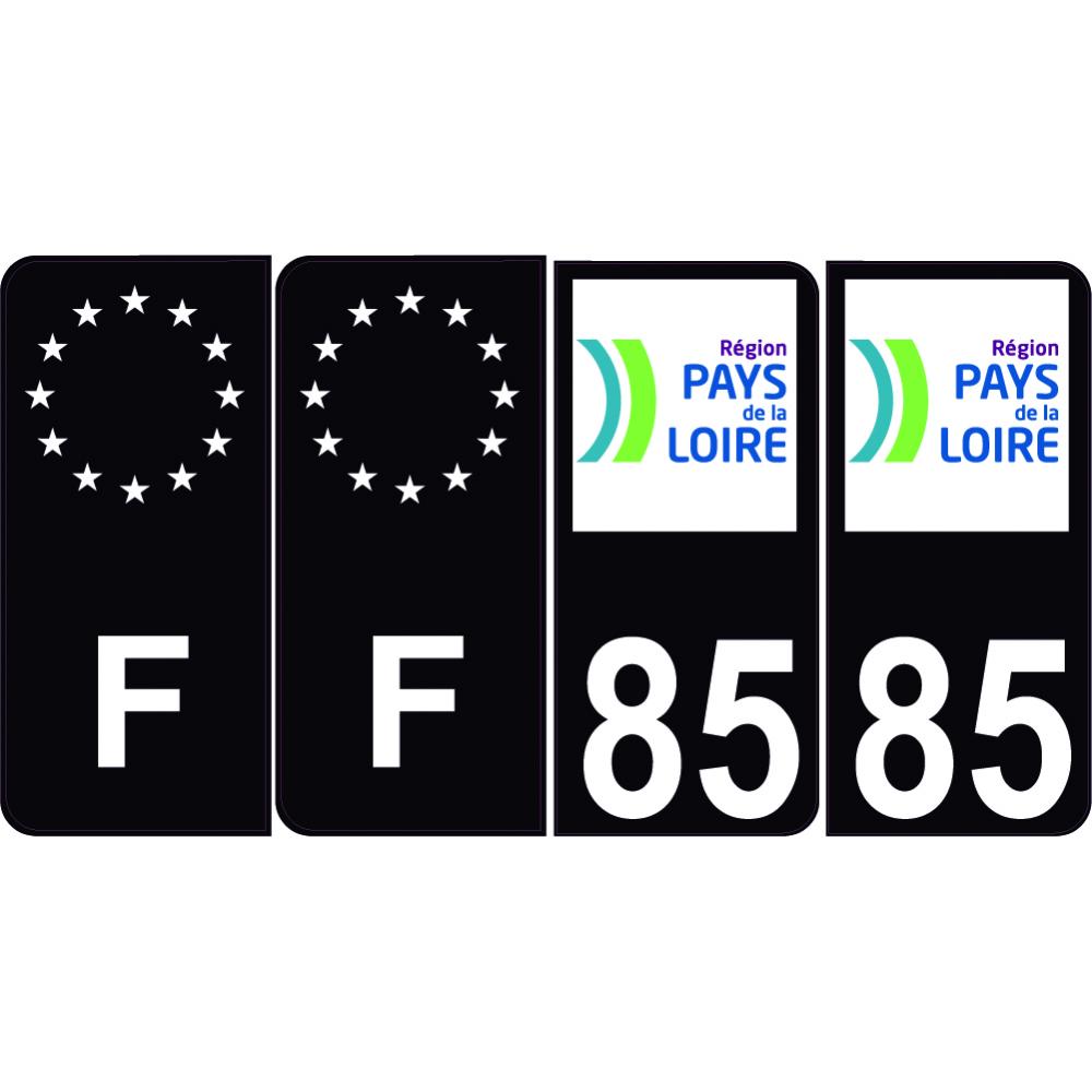 Autocollant Plaque Immatriculation Département 85 Vendée - Autocollant
