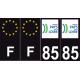 64 Pau logo sticker plate registration city