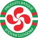 Produit Basque Croix Basque Lauburu couleur drapeau basque rond autocollant adhésif sticker logo564