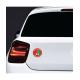 64 Pays Basque Euskal Herria croix basque Lauburu rouge et vert rond autocollant adhésif sticker logo867