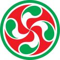 Croix Lauburu Basque Pays Basque Euskal Herria drapeau couleur vert rouge blanc autocollant adhésif sticker logo654