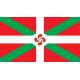 Drapeau basque Euskal Herria détail Croix basque Lauburu milieu autocollant adhésif sticker logo897