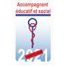 Caduceo de Cuidado de la salud del Ayudante de la etiqueta engomada de la etiqueta engomada