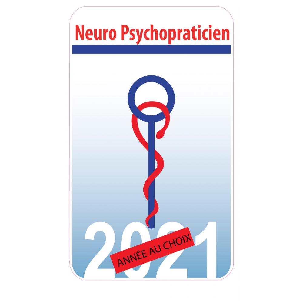 Caducée Neuro-psychopraticien date au choix sticker autocollant automobile auto