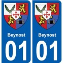 01 Beynost ville autocollant plaque sticker