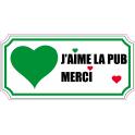 J'aime la pub boite aux lettres pub journaux courrier autocollant adhésif sticker logo487