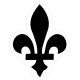 Fleur de lys symbole royauté roi autocollant adhésif sticker logo156