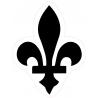Fleur de lys symbole royauté roi autocollant adhésif sticker logo156