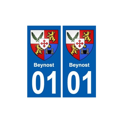 01 Beynost ville autocollant plaque sticker