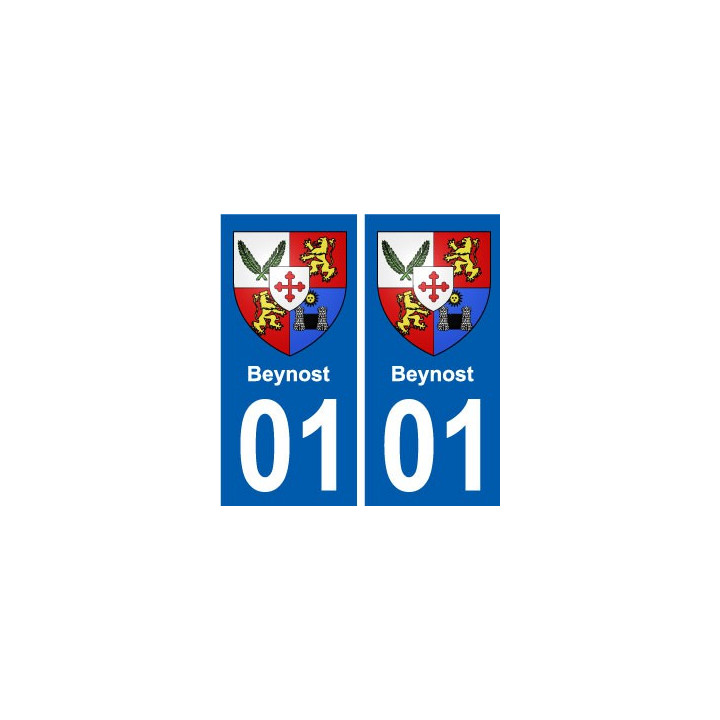 01 Beynost ville autocollant plaque sticker