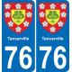76 Tancarville blason autocollant plaque stickers ville
