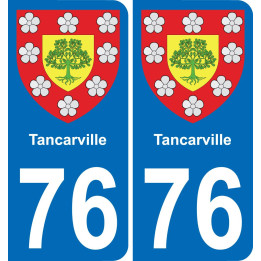 76 Tancarville coat of arms sticker plate stickers city