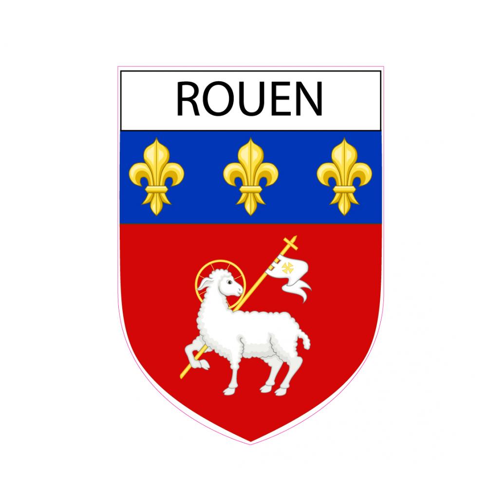 Rouen 76 ville sticker blason écusson autocollant adhésif