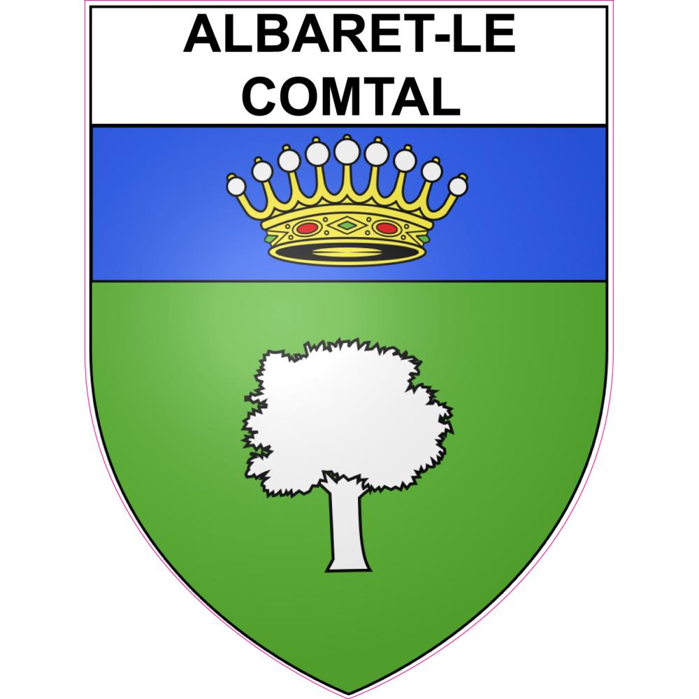 Stickers coat of arms Albaret-le-Comtal adhesive sticker