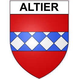 Pegatinas escudo de armas de Altier adhesivo de la etiqueta engomada