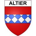 Pegatinas escudo de armas de Altier adhesivo de la etiqueta engomada