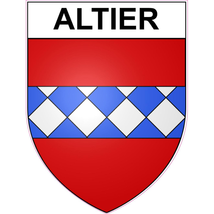 Altier 48 ville sticker blason écusson autocollant adhésif