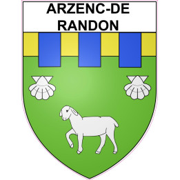 Arzenc-de-Randon Sticker wappen, gelsenkirchen, augsburg, klebender aufkleber