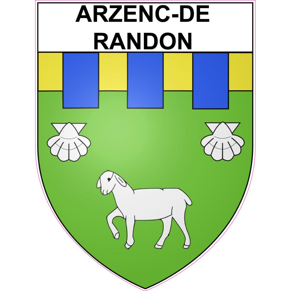 Arzenc-de-Randon Sticker wappen, gelsenkirchen, augsburg, klebender aufkleber