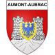 Pegatinas escudo de armas de Aumont-Aubrac adhesivo de la etiqueta engomada