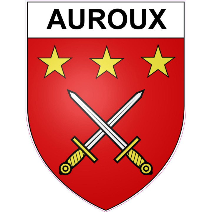 Auroux 48 ville sticker blason écusson autocollant adhésif