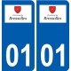 01 Bressolles logo ville autocollant plaque sticker