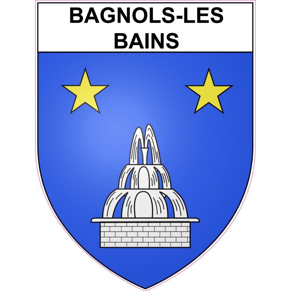 Stickers coat of arms Bagnols-les-Bains adhesive sticker