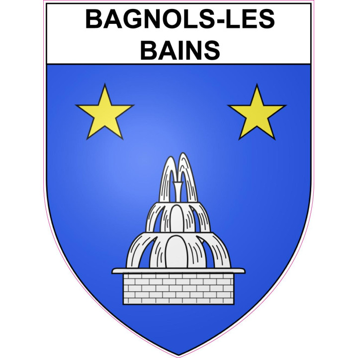 Bagnols-les-Bains 48 ville sticker blason écusson autocollant adhésif