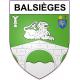 Pegatinas escudo de armas de Balsièges adhesivo de la etiqueta engomada