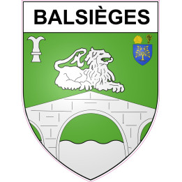Pegatinas escudo de armas de Balsièges adhesivo de la etiqueta engomada
