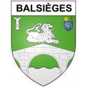 Balsièges 48 ville sticker blason écusson autocollant adhésif
