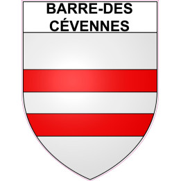 Pegatinas escudo de armas de Barre-des-Cévennes adhesivo de la etiqueta engomada
