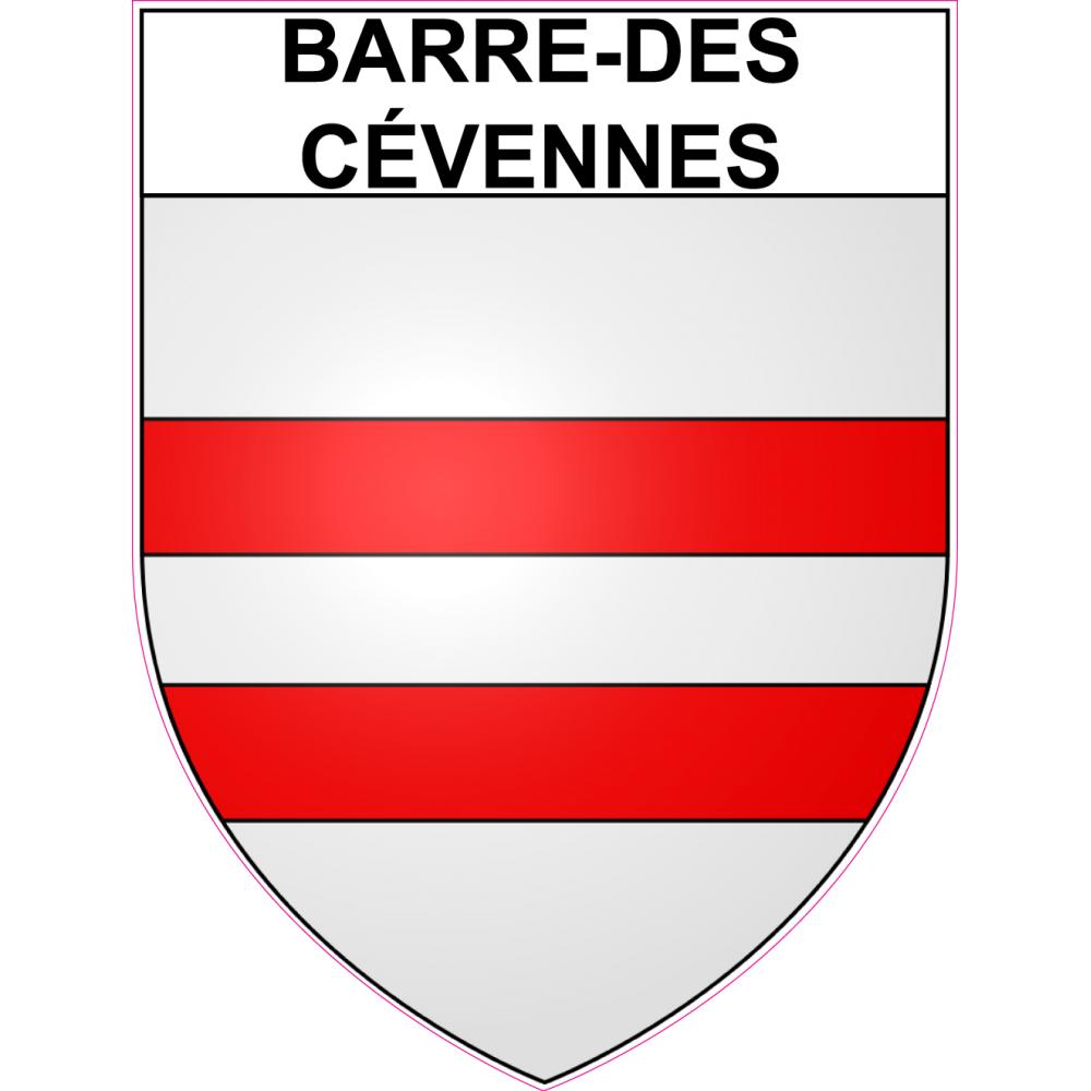 Pegatinas escudo de armas de Barre-des-Cévennes adhesivo de la etiqueta engomada