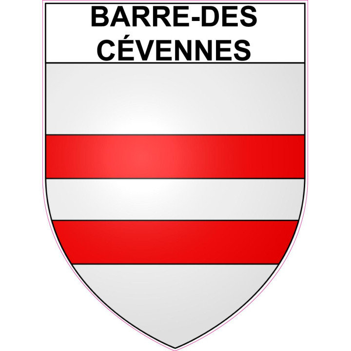 Stickers coat of arms Barre-des-Cévennes adhesive sticker