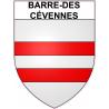 Pegatinas escudo de armas de Barre-des-Cévennes adhesivo de la etiqueta engomada