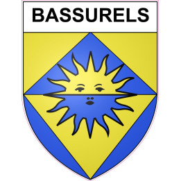 Bassurels 48 ville sticker blason écusson autocollant adhésif