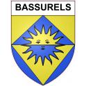 Bassurels 48 ville sticker blason écusson autocollant adhésif
