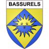 Pegatinas escudo de armas de Bassurels adhesivo de la etiqueta engomada