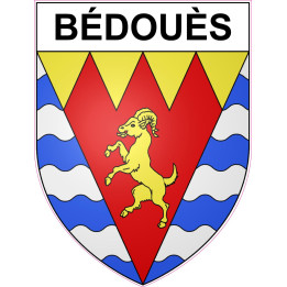 Stickers coat of arms Bédouès adhesive sticker