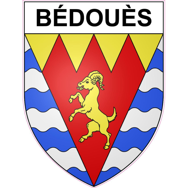 Stickers coat of arms Bédouès adhesive sticker